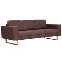 vidaXL 3-Sitzer-Sofa Stoff  Braun