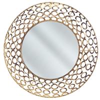 Beliani BOURDON Wandspiegel Goud Glas
