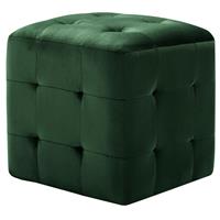 Nachtkastjes 2 st 30x30x30 cm fluweel groen