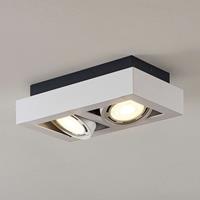 Arcchio LED plafondspot Ronka, GU10, met twee lampjes, wit