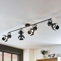 LINDBY Plafondspot Tilen, met vier lampjes koplamp-look