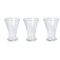 Bellatio 3x Taps uitlopende vazen glas 25 cm Transparant