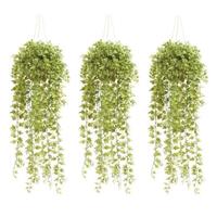 Shoppartners 3x Groene Hedera/klimop kunstplanten 50 cm in pot Groen