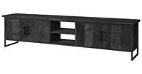 24Designs Beam Black NO.2 TV-meubel 220x40x55 - Gerecycled Teakhout