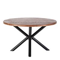 Eleonora Eettafel Rond Hout Bruin 76 x 150 x 150