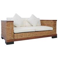 vidaXL 2-Sitzer-Sofa mit Auflagen  Braun