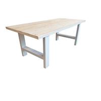 Wood4you - Eettafel Seattle blanco vuren 150Lx78Hx90D cm