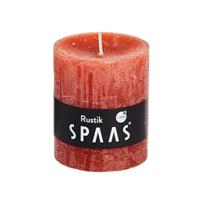 Candles by Spaas 6x Oranje rustieke cilinderkaarsen/stompkaarsen 7x8 cm Oranje