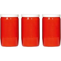 Candles by Spaas 3x Rode grafkaarsen/gedenklichten 6 x 10 cm 3 dagen Rood