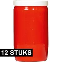 Candles by Spaas 12x Rode grafkaarsen/gedenklichten 6 x 10 cm 3 dagen Rood