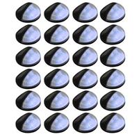 VidaXL Solarwandlampen LED 24 st rond zwart