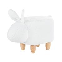 Beliani BUNNY Hocker Licht houtkleur Polyester