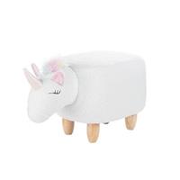 Beliani UNICORN Hocker Wit Polyester