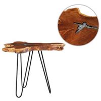 VidaXL Salontafel 70x45 cm massief teakhout en polyresin
