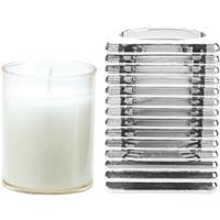 Candles by Spaas 1x Transparante kaarsenhouder met kaars 7 x 10 cm 24 branduren Transparant