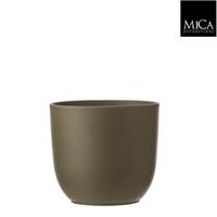 micadecorations Tusca pot rond groen h16xd17 cm I 