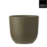 micadecorations Tusca pot rond groen h20xd22,5 cm 