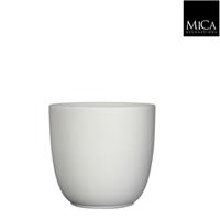 micadecorations Tusca pot rond wit mat h23xd25 cm 