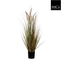 micadecorations Pluimgras in pot groen h92xd35 cm 