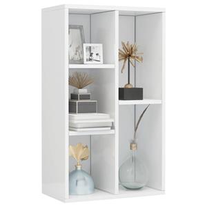 Boekenkast/Dressoir 45x25x80 cm spaanplaat hoogglans wit