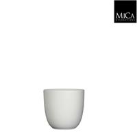 micadecorations Tusca pot rond wit mat h13xd13,5 cm 