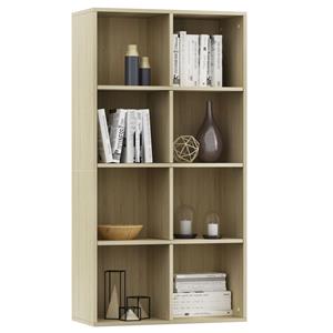 vidaXL Boekenkast/dressoir 66x30x130 cm spaanplaat sonoma eikenkleurig