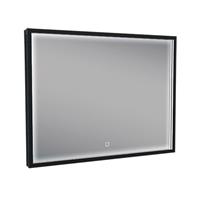 Douche Concurrent Badkamerspiegel met LED-Verlichting Condensvrij 80x60 cm Mat Zwart