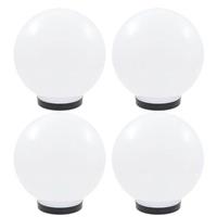 vidaXL LED-bollampen 4 st rond 25 cm PMMA