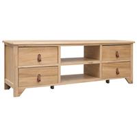 vidaXL TV-Schrank 115x30x40 cm Paulownia Holz Braun