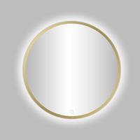 Best Design Badkamerspiegel  Venetië Nancy LED Verlichting 80x80 cm Rond Mat Goud