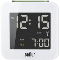 Braun Clocks Travel Travel Clock Unisexuhr in Weiß BNC008WH-RC