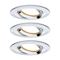 Paulmann Nova Plus LED-spot rond chroom set van 3