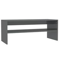 VidaXL Salontafel 100x40x40 cm spaanplaat hoogglans grijs