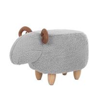 LAMB Hocker Licht houtkleur Polyester