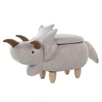 Beliani TRICERATOPS Hocker Licht houtkleur Polyester