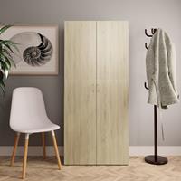 vidaXL Schuhschrank Sonoma-Eiche 80 x 35,5 x 180 cm Spanplatte Braun