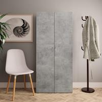 Schoenenkast 80x35,5x180 cm spaanplaat betongrijs