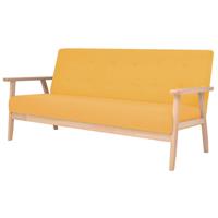 vidaXL 3-Sitzer Sofa Stoff  Gelb