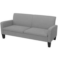 vidaXL Sofa 3-Sitzersofa 180 x 65 x76 cm Hellgrau