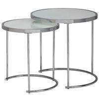 Sky Style Mirror Bijzettafel Set Zilver