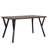 Beliani Eettafel donkerbruin 140 x 80 cm BRAVO