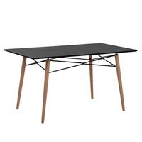 Beliani Eettafel zwart BIONDI