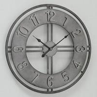 homestylingshop.nl Wandklok Hudson metaal grijs 50 cm