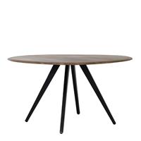 Light & Living Eettafel Ø140x78 cm MIMOSO acacia hout-zwart