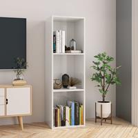 vidaXL Bücherregal/TV-Schrank Hochglanz- Weiß