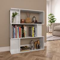 vidaXL Boekenkast/Kamerscherm 80x24x96 cm spaanplaat hoogglans wit