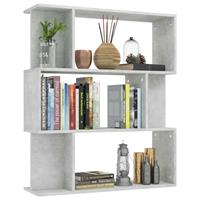 vidaXL Boekenkast/Kamerscherm 80x24x96 cm spaanplaat betongrijs