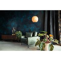 Dutchbone Houda Fauteuil - Fluweel Groen Velvet - Zwart Metalen Poten