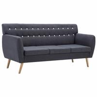 vidaXL 3-Sitzer-Sofa Stoffbezug 172x70x82 cm Dunkelgrau Grau