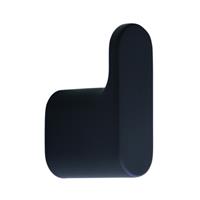 Nemo Stock Scura haak enkel wandmontage 60 x 20 x 40 mm messing zwart soft touch A2020ANV0010VM